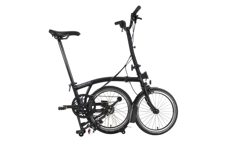 Brompton C Line High 6 Speed Folding Bike 2025 with Extended Seatpost Matt Black-1