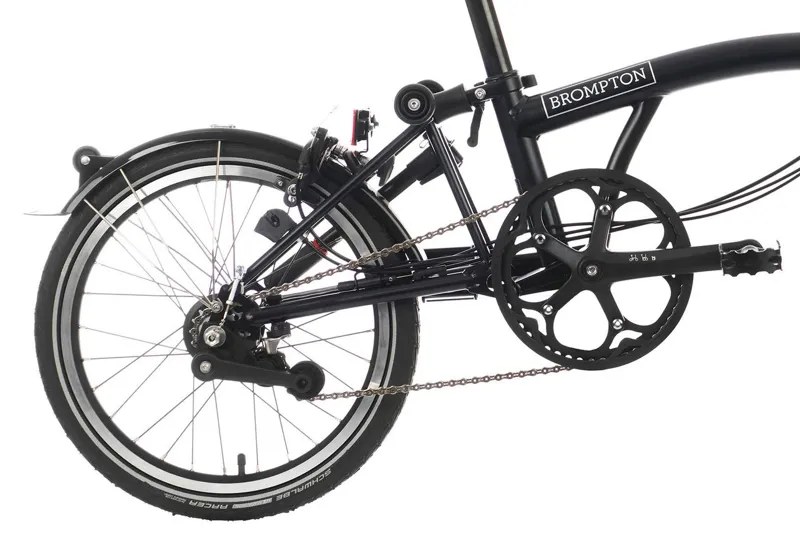 Brompton C Line High 6 Speed Folding Bike 2025 with Extended Seatpost Matt Black-3