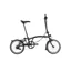 Brompton C Line High 6 Speed Folding Bike 2025 with Extended Seatpost Matt Black