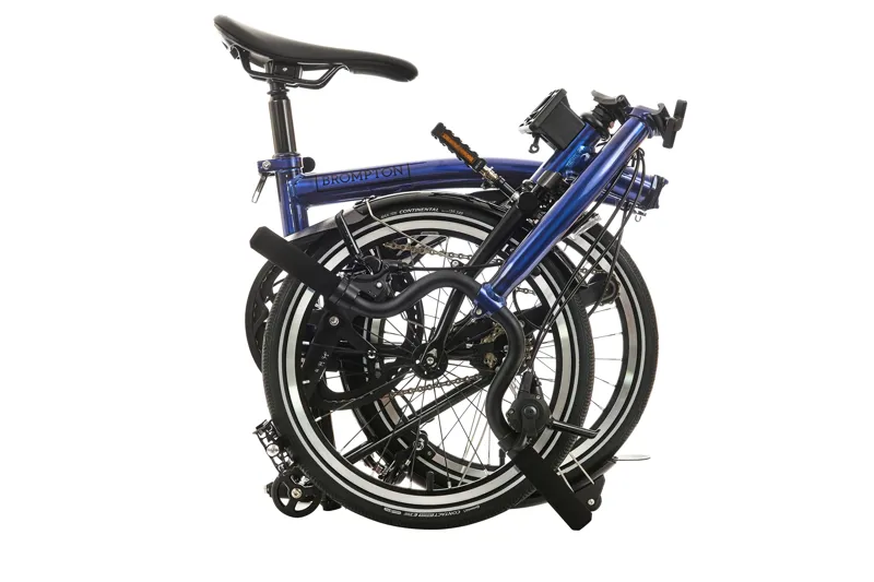 Brompton P Line Mid 12 Speed Folding Bike 2025 Bolt Blue Lacquer-3