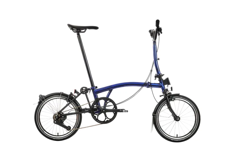 Brompton P Line Mid 12 Speed Folding Bike 2025 Bolt Blue Lacquer