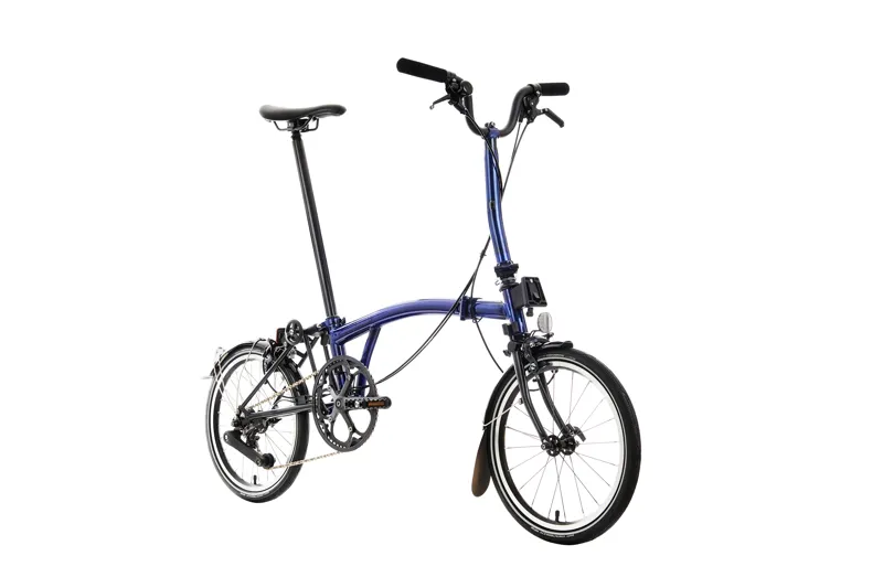 Brompton P Line Mid 12 Speed Folding Bike 2025 Bolt Blue Lacquer-1