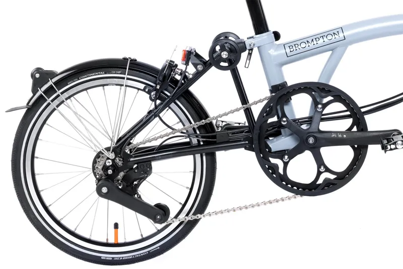 Brompton Electric P Line Urban Mid Bar 4 Speed Folding Bike 2025 Lunar Ice-4