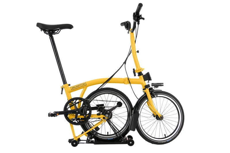 Brompton C Line Mid 6 Speed Folding Bike 2025 With Rack Bumblebee Yellow-2