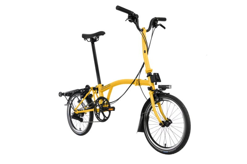 Brompton C Line Mid 6 Speed Folding Bike 2025 With Rack Bumblebee Yellow-1