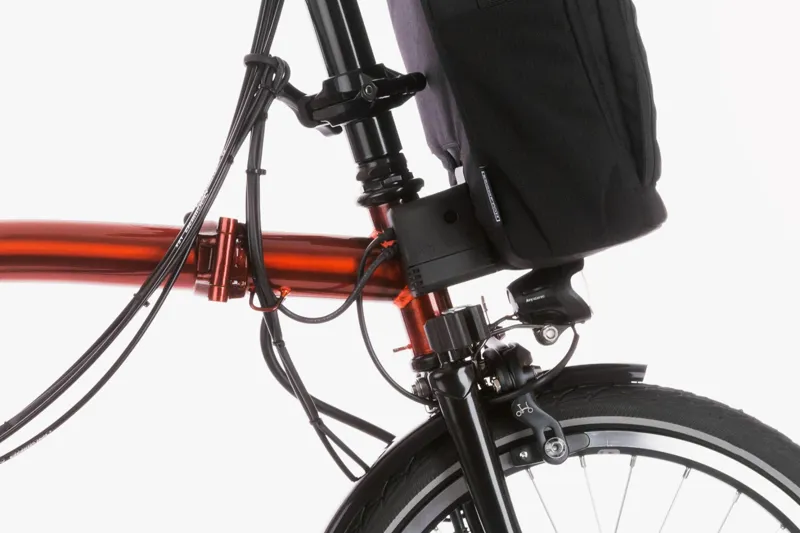 Brompton Electric C-Line Explore High Bar Electric Folding Bike 2022  Flame Lacquer-5