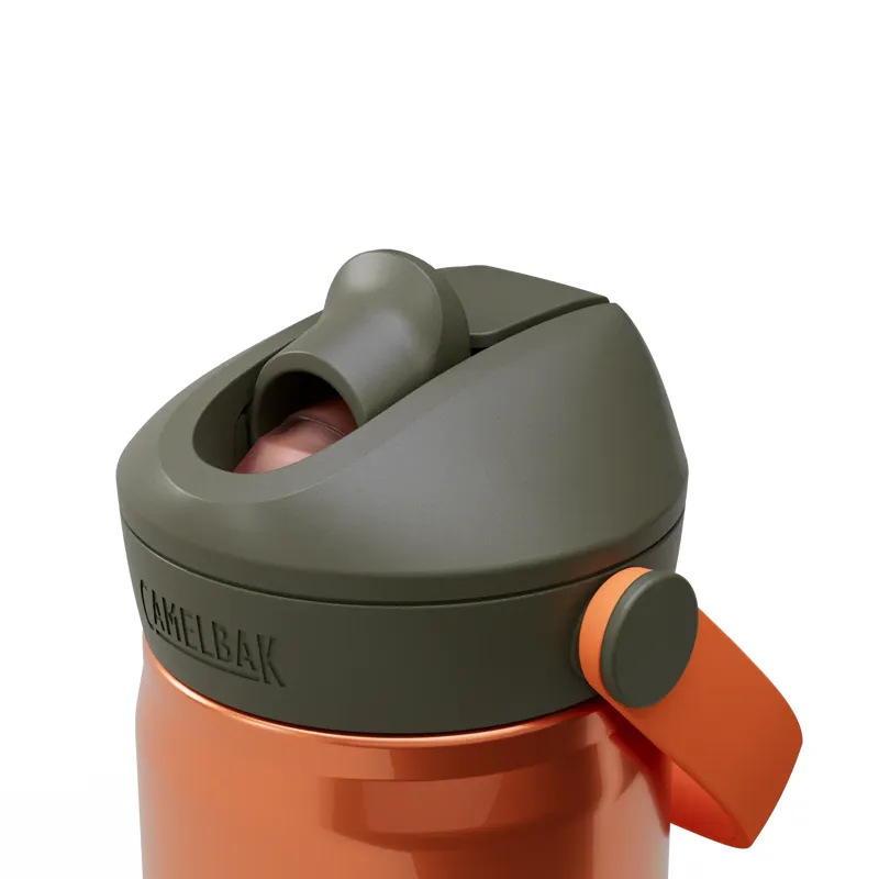 Camelbak Thrive Flip Straw Vacuum Insulated Stainless Steel Kids Bottle 16oz/ 470ml Rust/Desert Moss-3