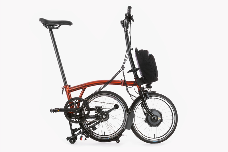 Brompton Electric C-Line Explore High Bar Electric Folding Bike 2022  Flame Lacquer-2