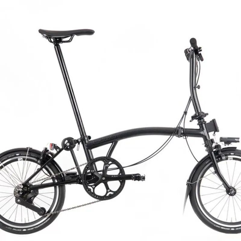 Brompton P-Line Urban Low Bar Folding Bike With Lights 2022