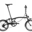 Brompton P-Line Urban Low Bar Folding Bike With Lights 2022 Midnight Black