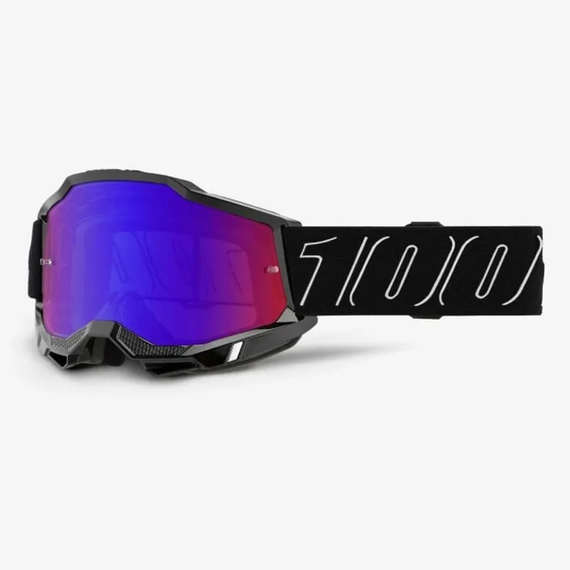 100 Percent Accuri 2 Goggle Blackline - Mirror Lens Red/Blue Iridium