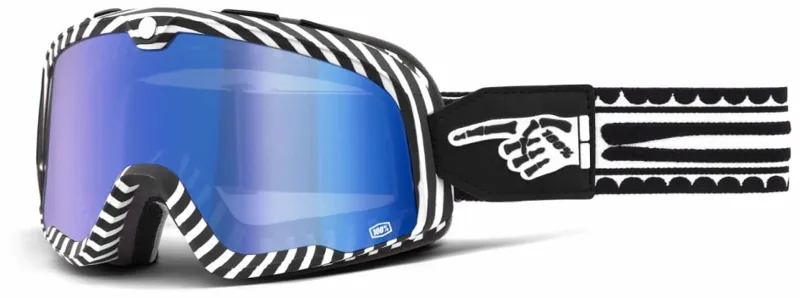 100 Percent Barstow Goggle / Mirror Blue Lens Death Spray