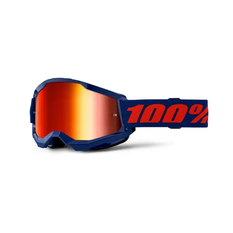 100 Percent Strata 2 Goggle / Red Mirror Lens Navy