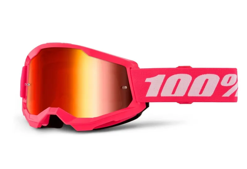 100 Percent Strata 2 Goggle / Red Mirror Lens Pink