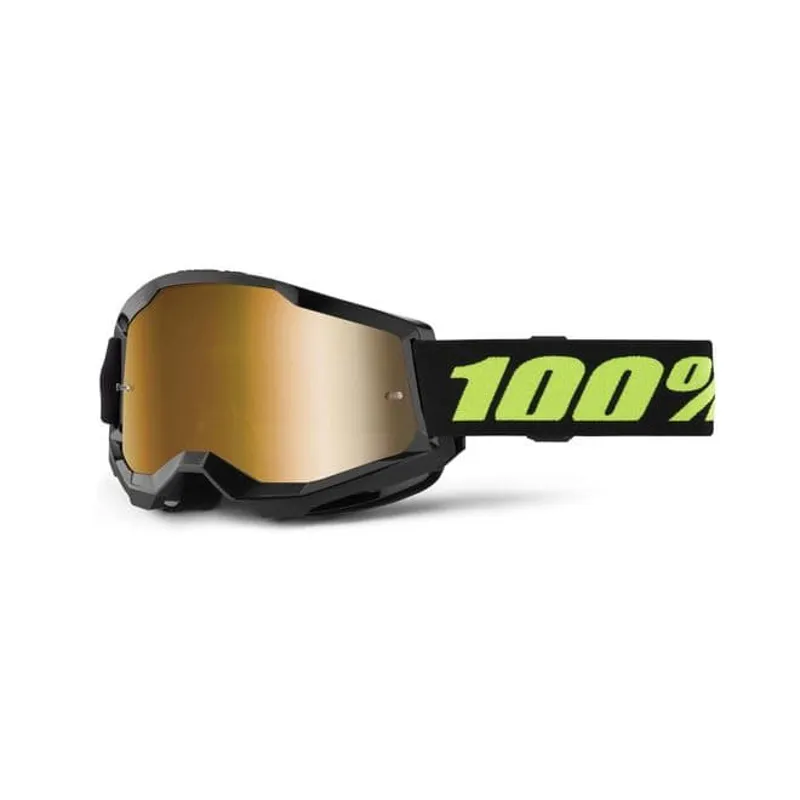 100 Percent Strata 2 Goggle / Ture Gold Mirror Lens Solar Eclipse