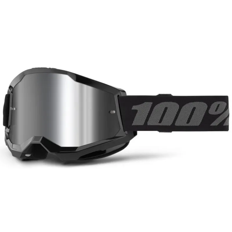 100 Percent Strata 2 Junior Goggle Black/Mirror Silver Lens