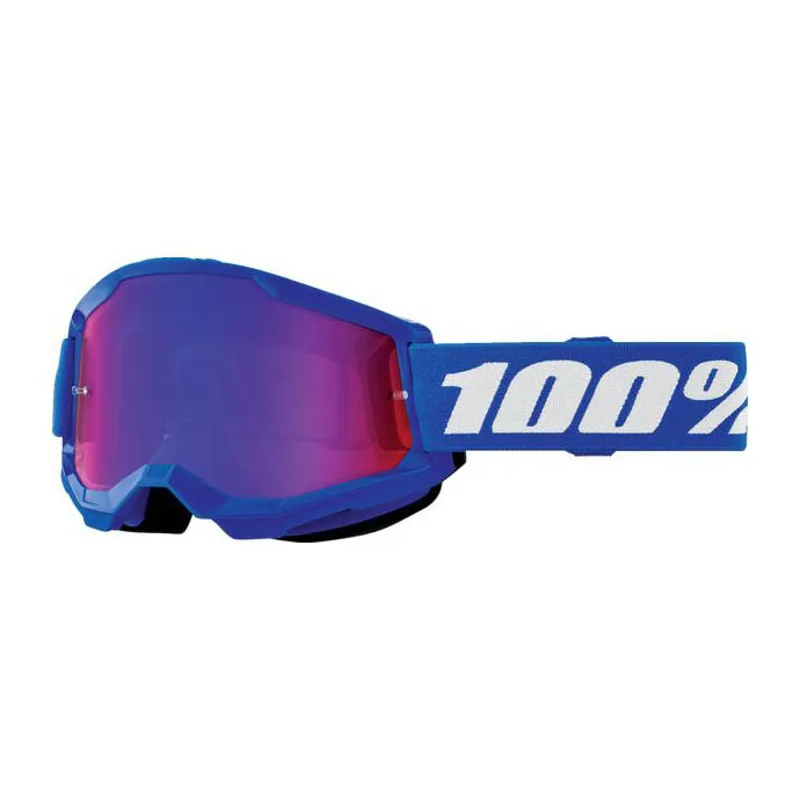 100 Percent Strata 2 Junior Goggle Blue - Mirror Red/Blue Lens