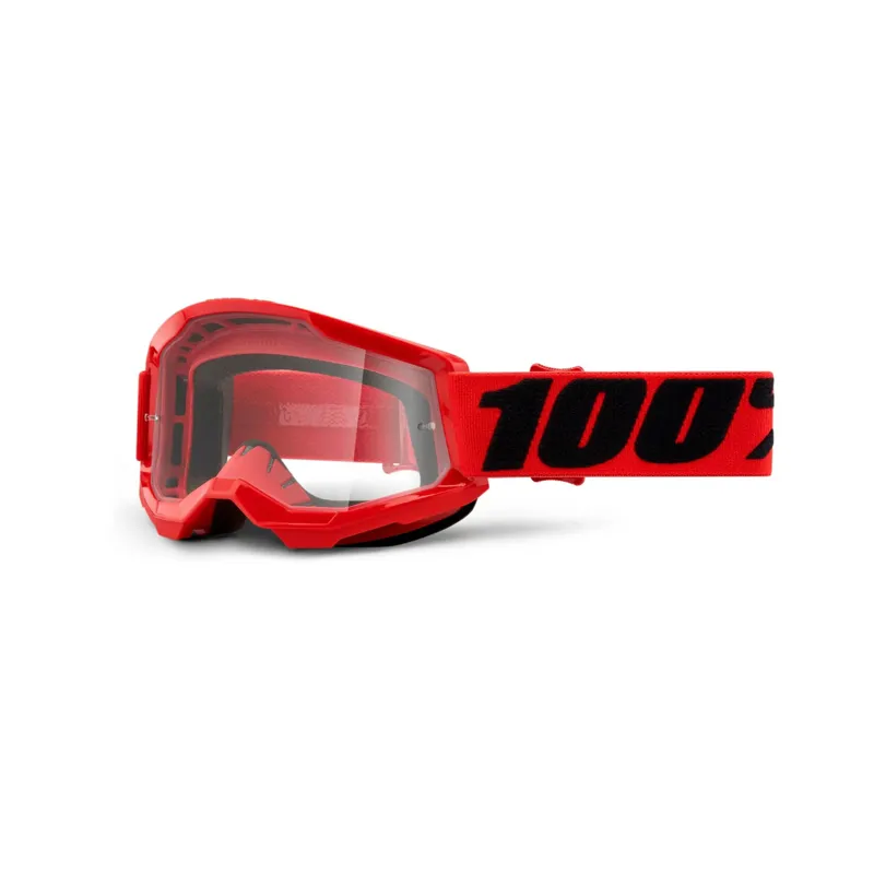 100 Percent Strata 2 Junior Goggle Red/Clear Lens