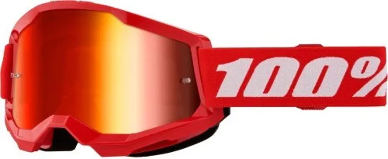 100 Percent Strata 2 Junior Goggle Red/Mirror Red Lens