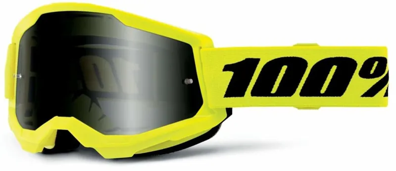 100 Percent Strata 2 Sand Goggle / Smoke Lens Neon Yellow