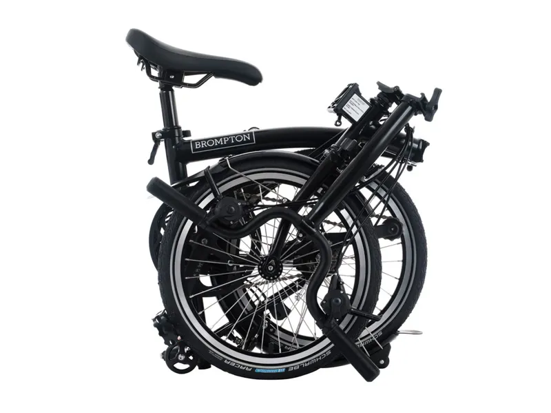 Brompton C Line 12 Speed High Bar Folding Bike 2026 Black-3
