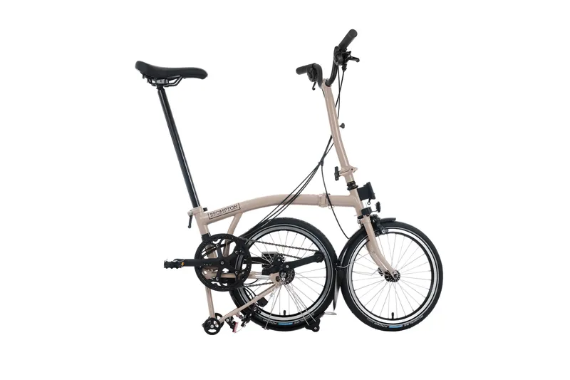 Brompton C Line 12 Speed High Bar Folding Bike 2026 Dune Sand-2