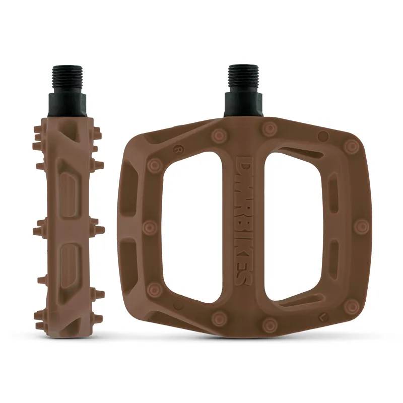 DMR Bikes V6 Plastic Pedal Cro-Mo Axle - Earth Brown