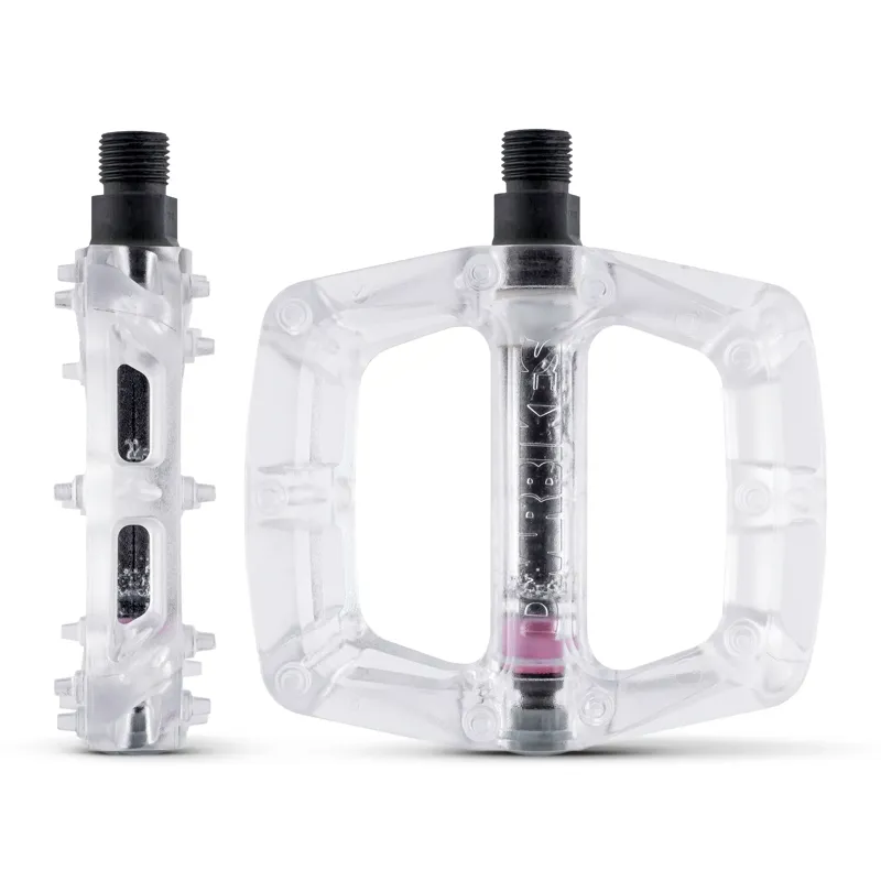 DMR V6 Plastic Pedal CroMo Axle in Clear Glacier