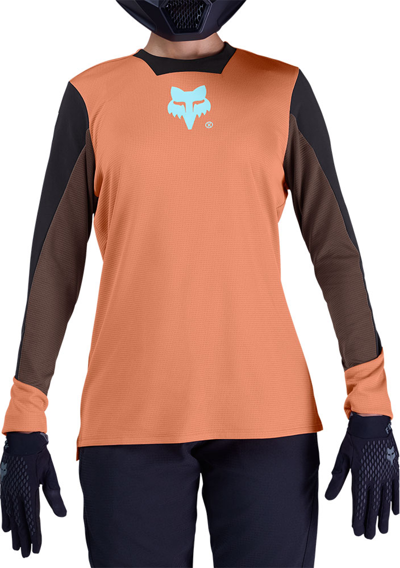 Fox Defend Elevated Long Sleeve Jersey Coral-2
