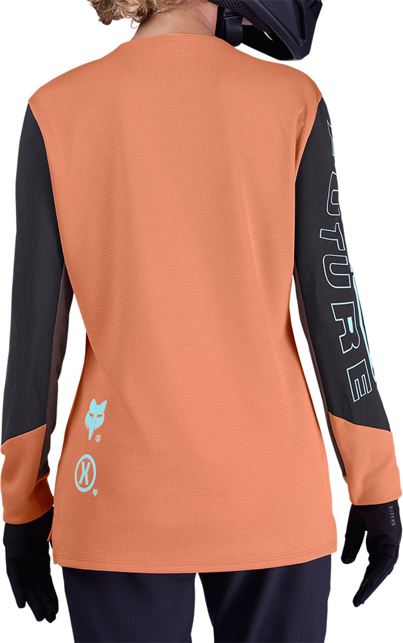Fox Defend Elevated Long Sleeve Jersey Coral-3