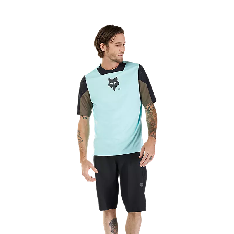 Fox Defend Elevated Short Sleeve Jersey Light Blue-2