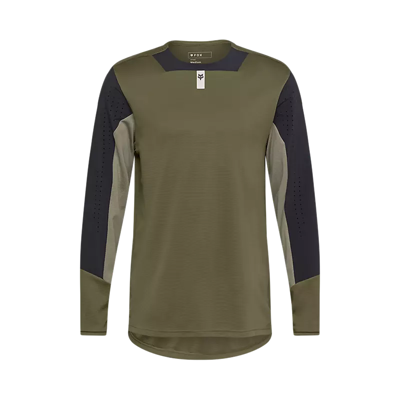 Fox Defend Long Sleeve Jersey Oil Green