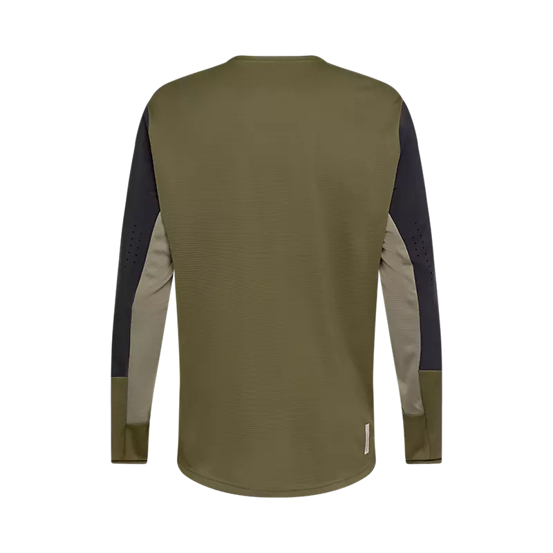 Fox Defend Long Sleeve Jersey Oil Green-1