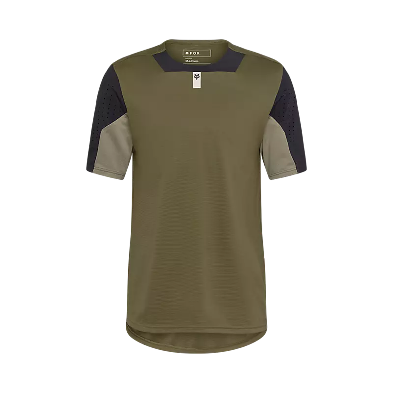 Fox Defend Short Sleeve Jersey Oil Green 