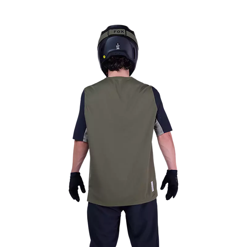 Fox Defend Short Sleeve Jersey Oil Green -3