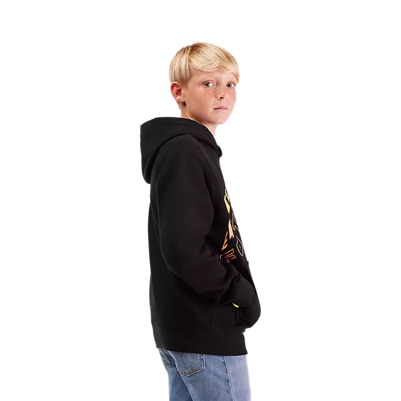 Fox Elevated Fleece Youth Pullover Hoodie Black-4