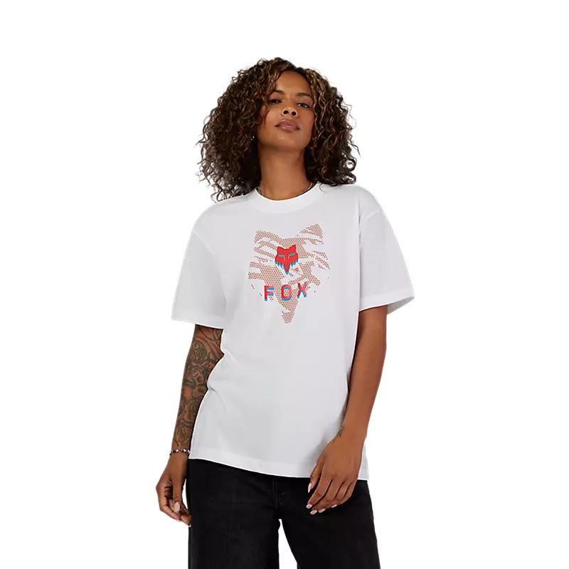Fox Elevated Short Sleeve Tee Shirt Women White-2