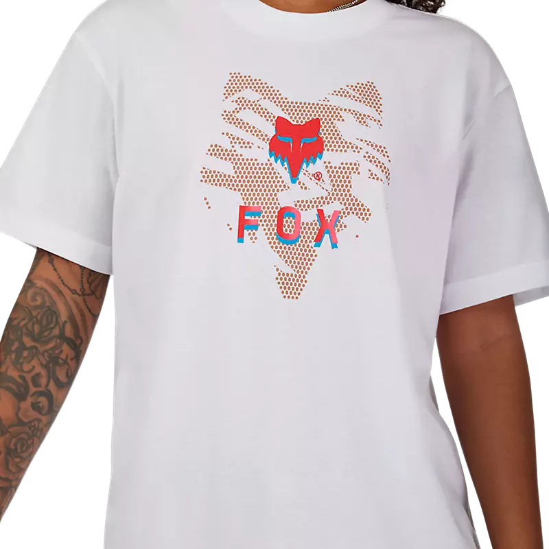 Fox Elevated Short Sleeve Tee Shirt Women White-4
