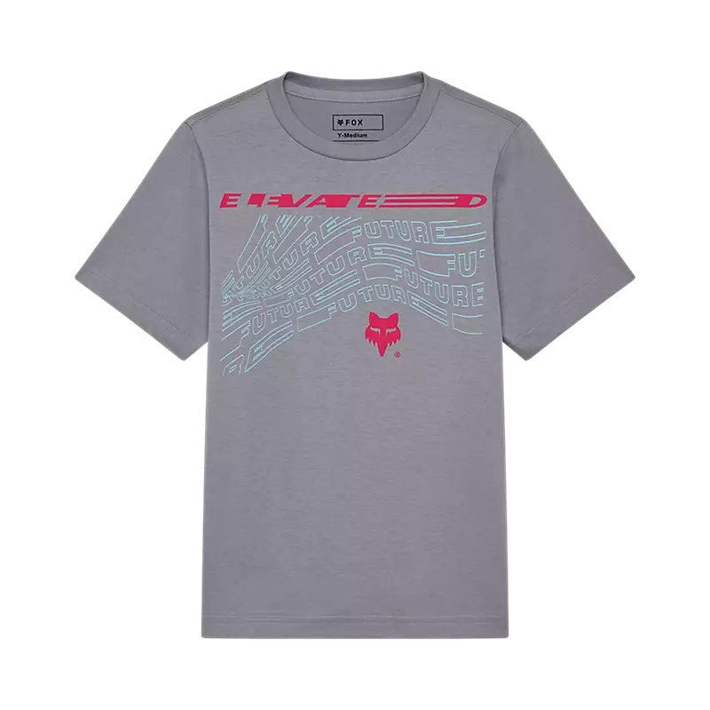 Fox Elevated Youth Short Sleeve Tee Shirt Light Grey