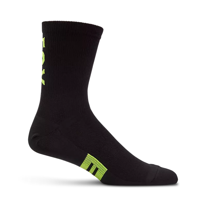 Fox Flexair 6in Merino Socks Black and Yellow
