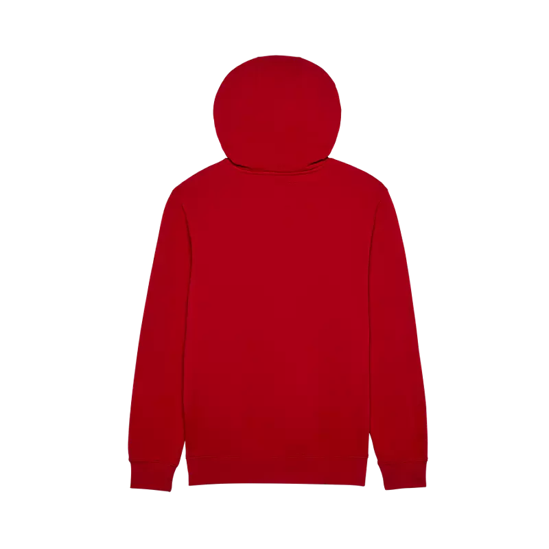Fox Fox Head Pullover Fleece Hoodie Flame Red-1