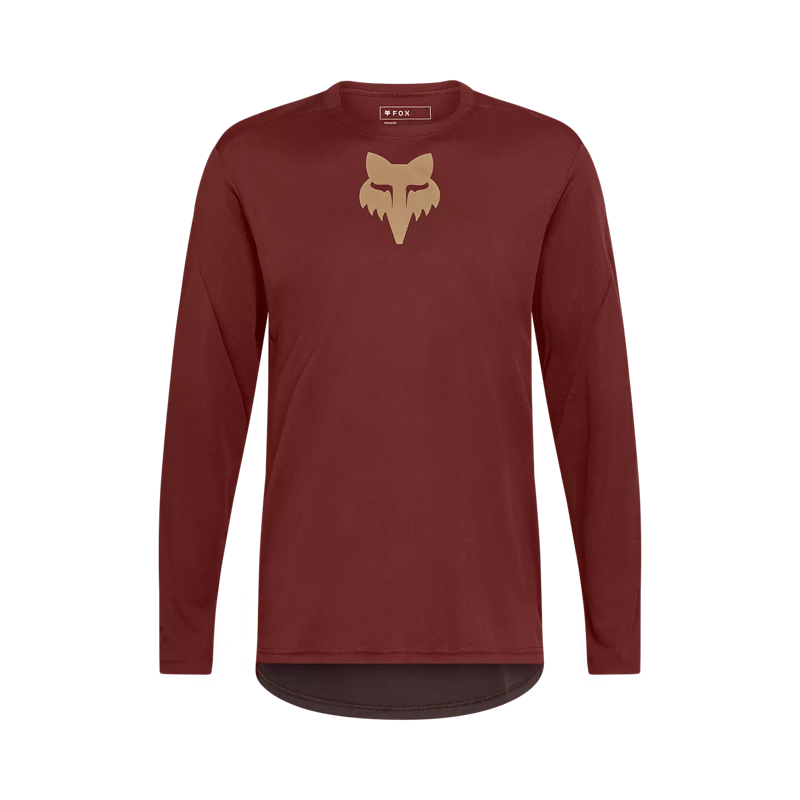 Fox Ranger Fox Head Long Sleeve Jersey Rust Brown