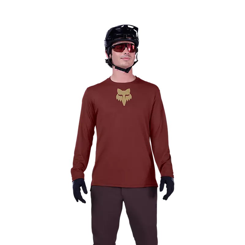 Fox Ranger Fox Head Long Sleeve Jersey Rust Brown-2