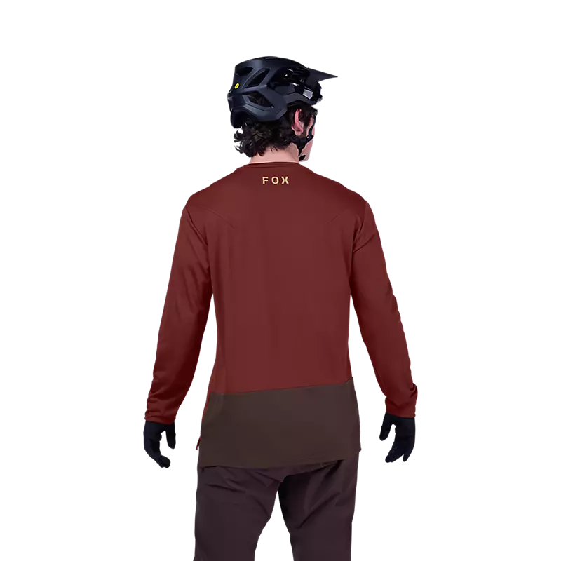 Fox Ranger Fox Head Long Sleeve Jersey Rust Brown-3