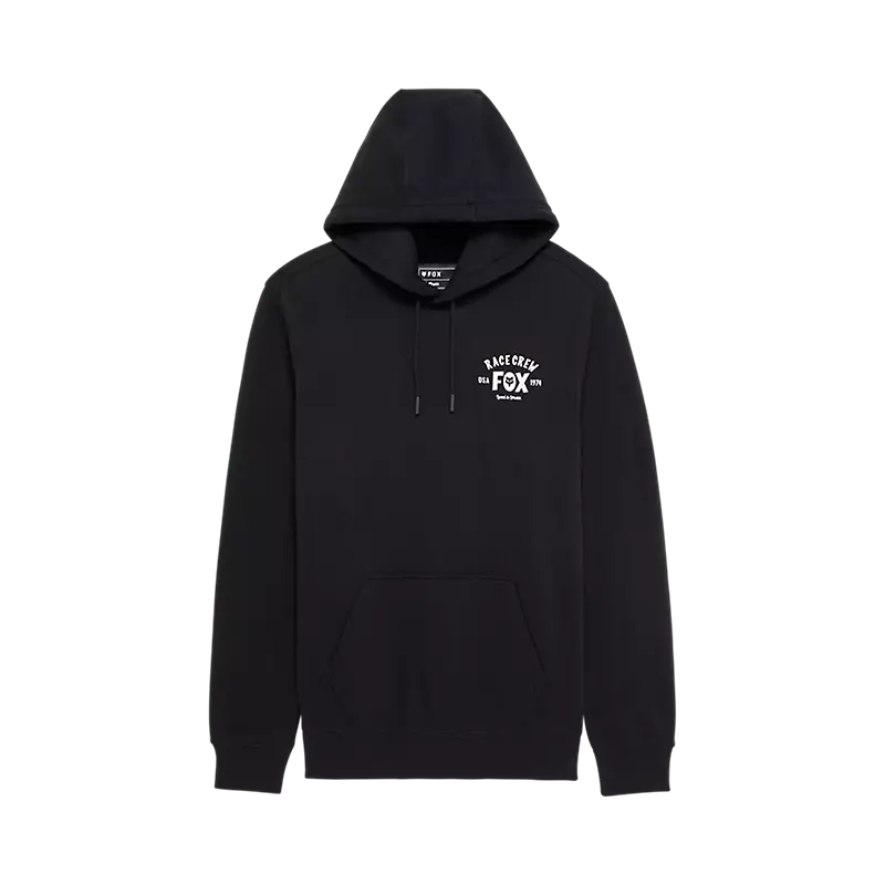 Fox Slogan Fleece Pullover Hoodie Black