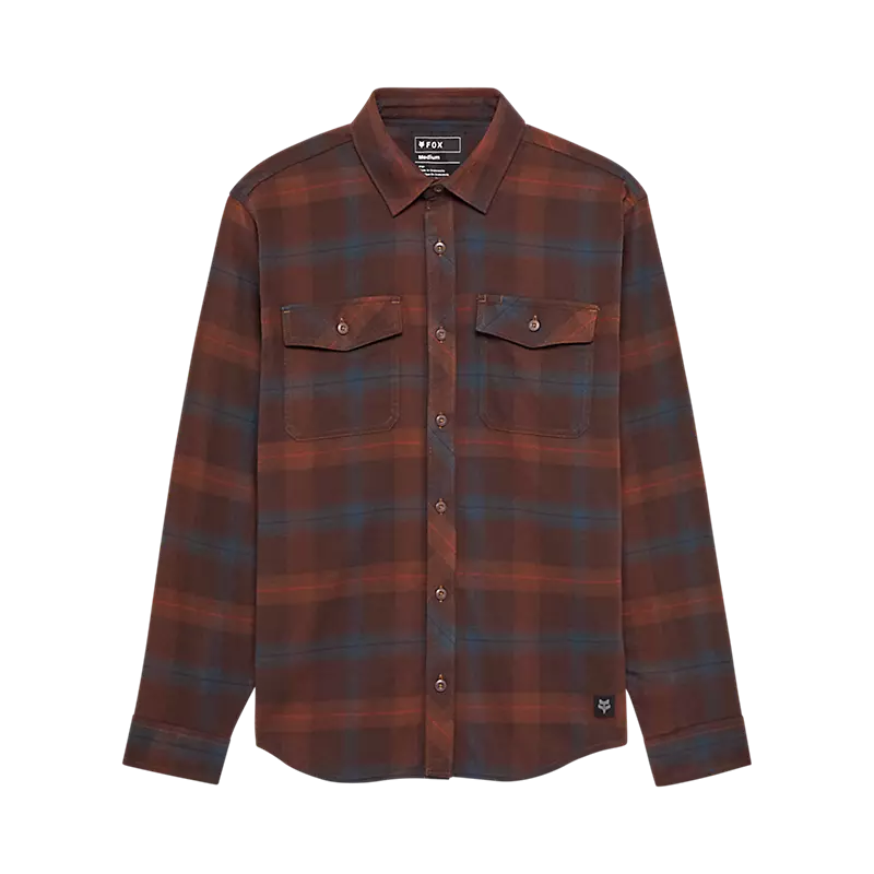 Fox Survivalist Core Flannel Long Sleeve Shirt Dark Brown