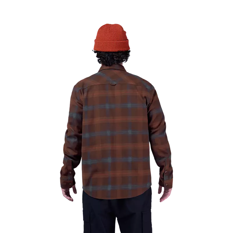 Fox Survivalist Core Flannel Long Sleeve Shirt Dark Brown-3