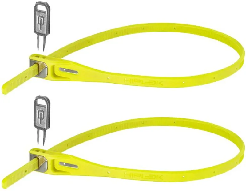 Hiplok Z-Lok Armoured Twin Reuseable Ties in Lime