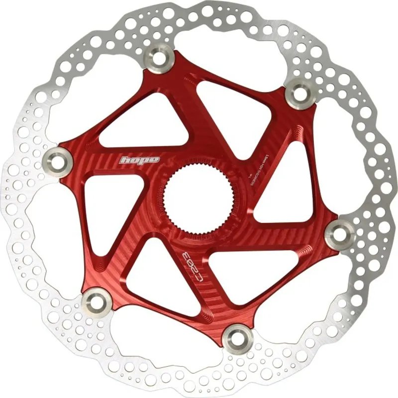 Hope MTB Centre-Lock Floating Disc Rotor - Red - 203mm