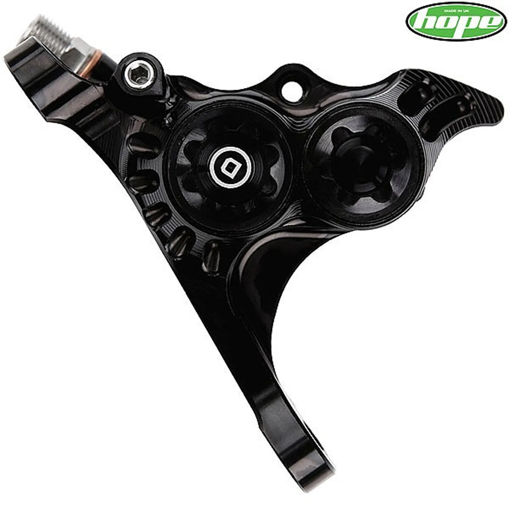 Hope Tech Rx4 Color Hope RX4+ Caliper Complete - Flat Mount Front+20 - DOT - Black